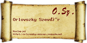Orlovszky Szevér névjegykártya